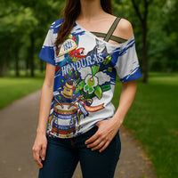 Honduras Independence Day Cross Shoulder Shirt Honduran Cultural Heritage Patriotic Symbols Vibrant