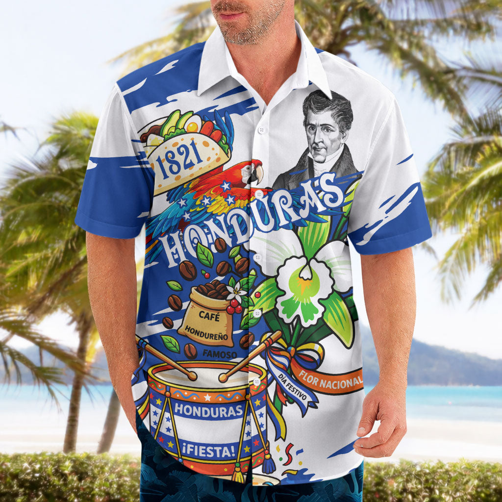 Honduras Independence Day Hawaiian Shirt Honduran Cultural Heritage Patriotic Symbols Vibrant