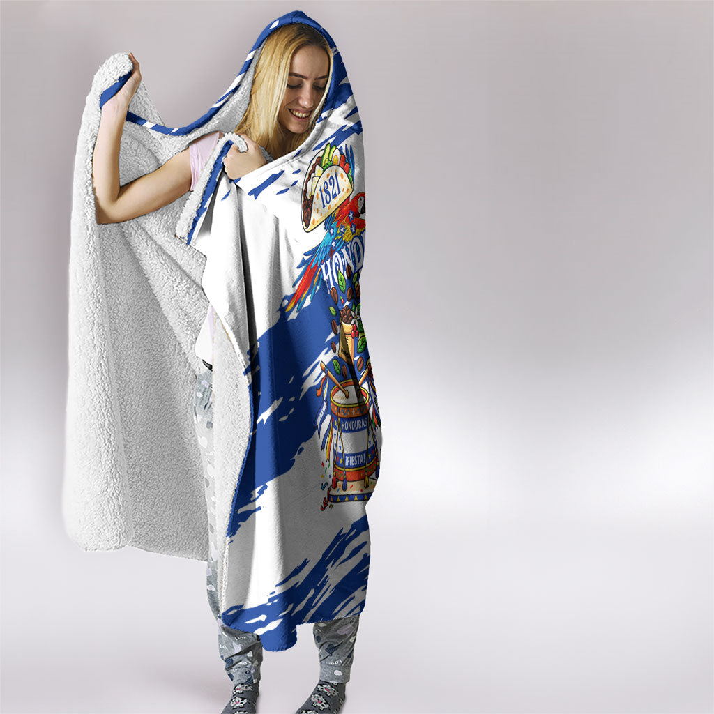 Honduras Independence Day Hooded Blanket Honduran Cultural Heritage Patriotic Symbols Vibrant