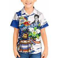 Honduras Independence Day Kid Hawaiian Shirt Honduran Cultural Heritage Patriotic Symbols Vibrant