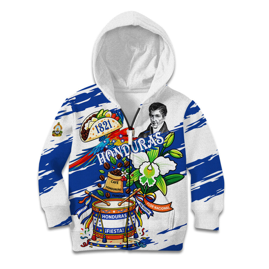 Honduras Independence Day Kid Hoodie Honduran Cultural Heritage Patriotic Symbols Vibrant