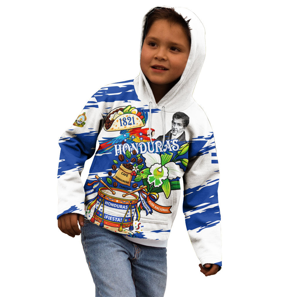 Honduras Independence Day Kid Hoodie Honduran Cultural Heritage Patriotic Symbols Vibrant