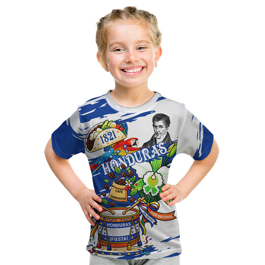 Honduras Independence Day Kid T Shirt Honduran Cultural Heritage Patriotic Symbols Vibrant
