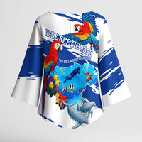 Honduras Independence Day Kimono Sleeve Blouse Honduran Cultural Heritage Patriotic Symbols Vibrant