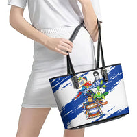 Honduras Independence Day Leather Tote Bag Honduran Cultural Heritage Patriotic Symbols Vibrant