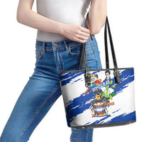 Honduras Independence Day Leather Tote Bag Honduran Cultural Heritage Patriotic Symbols Vibrant