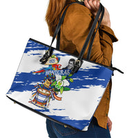 Honduras Independence Day Leather Tote Bag Honduran Cultural Heritage Patriotic Symbols Vibrant