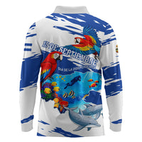 Honduras Independence Day Long Sleeve Polo Shirt Honduran Cultural Heritage Patriotic Symbols Vibrant
