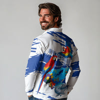Honduras Independence Day Long Sleeve Polo Shirt Honduran Cultural Heritage Patriotic Symbols Vibrant