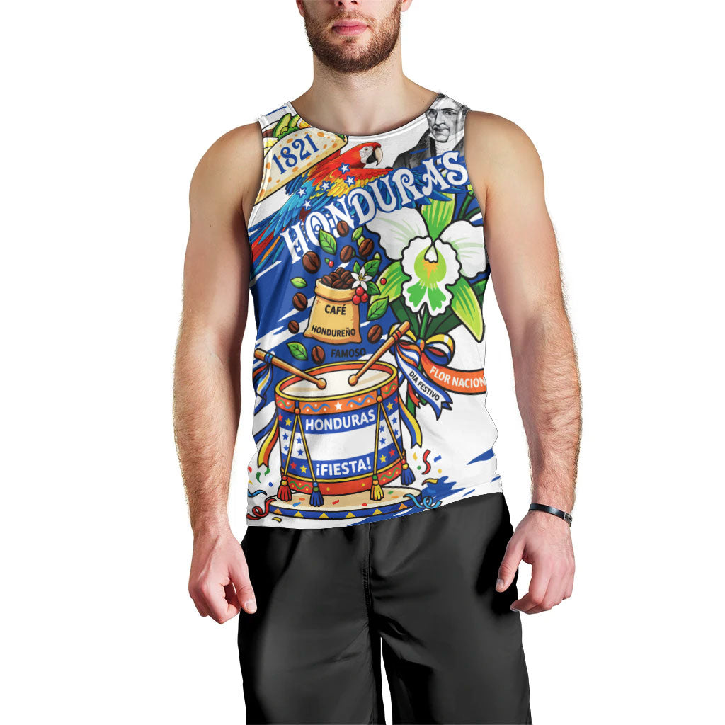 Honduras Independence Day Men Tank Top Honduran Cultural Heritage Patriotic Symbols Vibrant