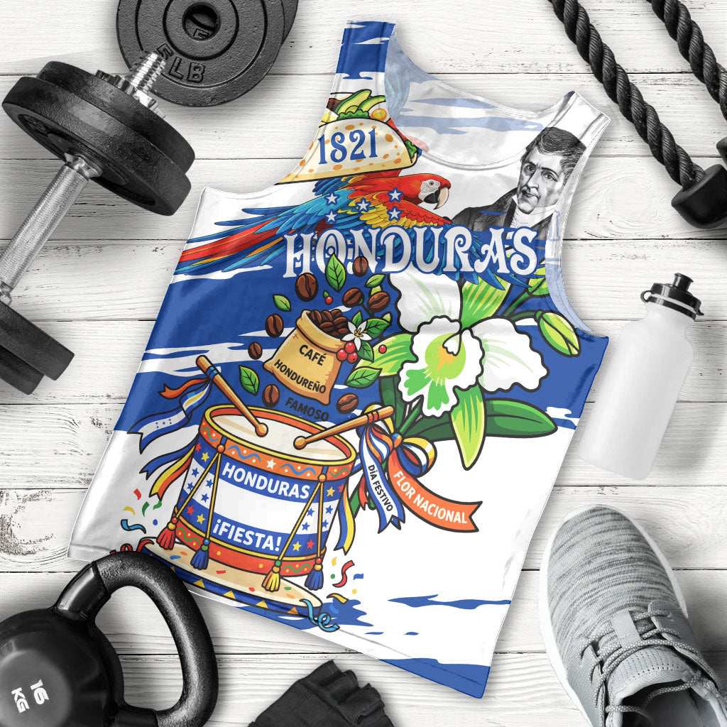 Honduras Independence Day Men Tank Top Honduran Cultural Heritage Patriotic Symbols Vibrant
