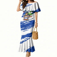 Honduras Independence Day Mermaid Dress Honduran Cultural Heritage Patriotic Symbols Vibrant