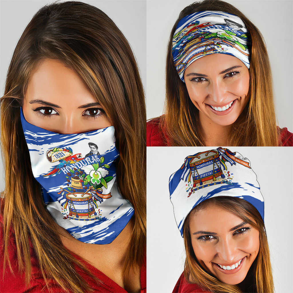 Honduras Independence Day Neck Gaiter Honduran Cultural Heritage Patriotic Symbols Vibrant