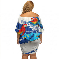 Honduras Independence Day Off Shoulder Short Dress Honduran Cultural Heritage Patriotic Symbols Vibrant