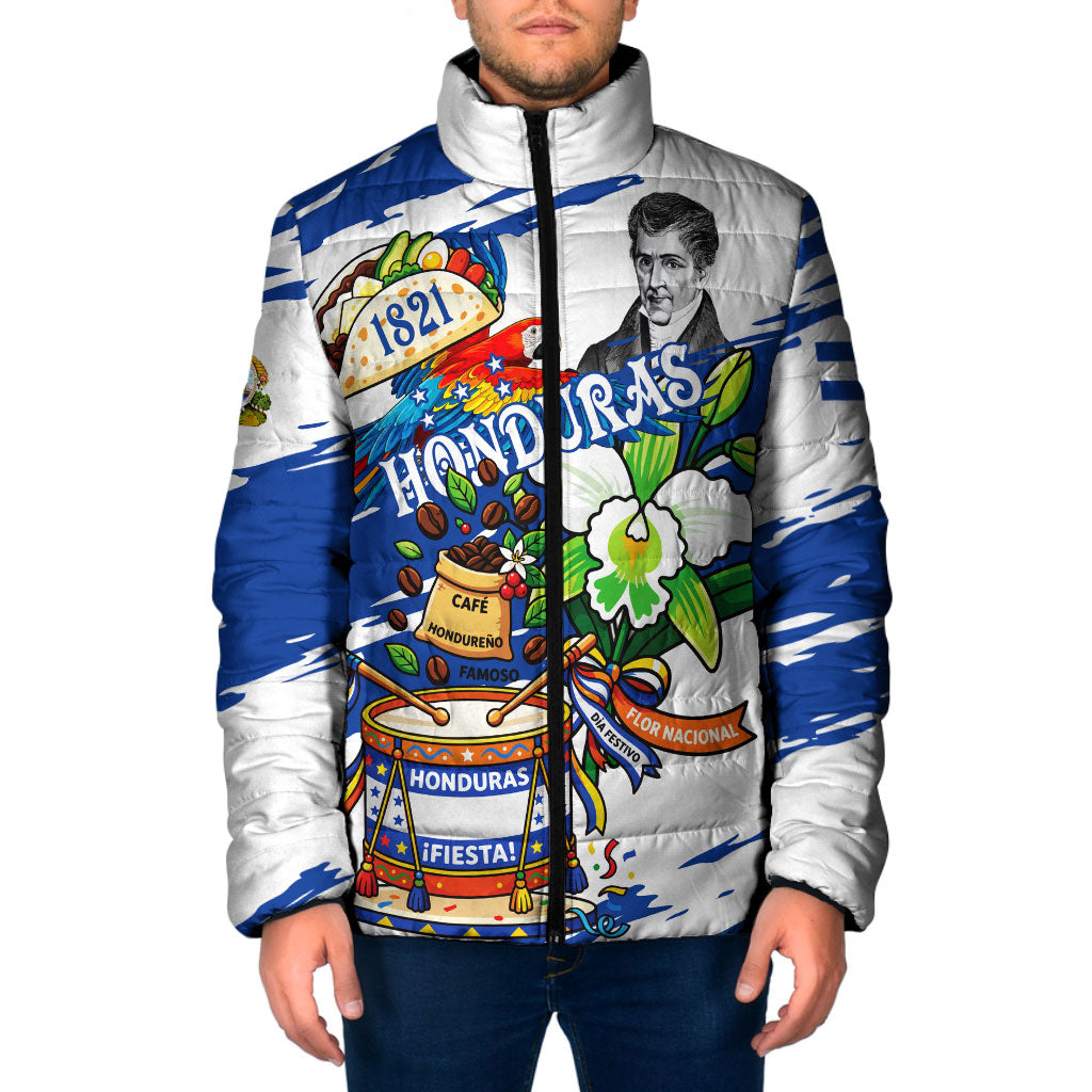Honduras Independence Day Padded Jacket Honduran Cultural Heritage Patriotic Symbols Vibrant