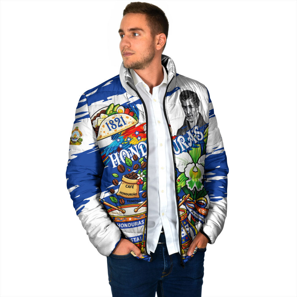 Honduras Independence Day Padded Jacket Honduran Cultural Heritage Patriotic Symbols Vibrant