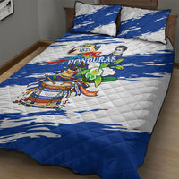 Honduras Independence Day Quilt Bed Set Honduran Cultural Heritage Patriotic Symbols Vibrant