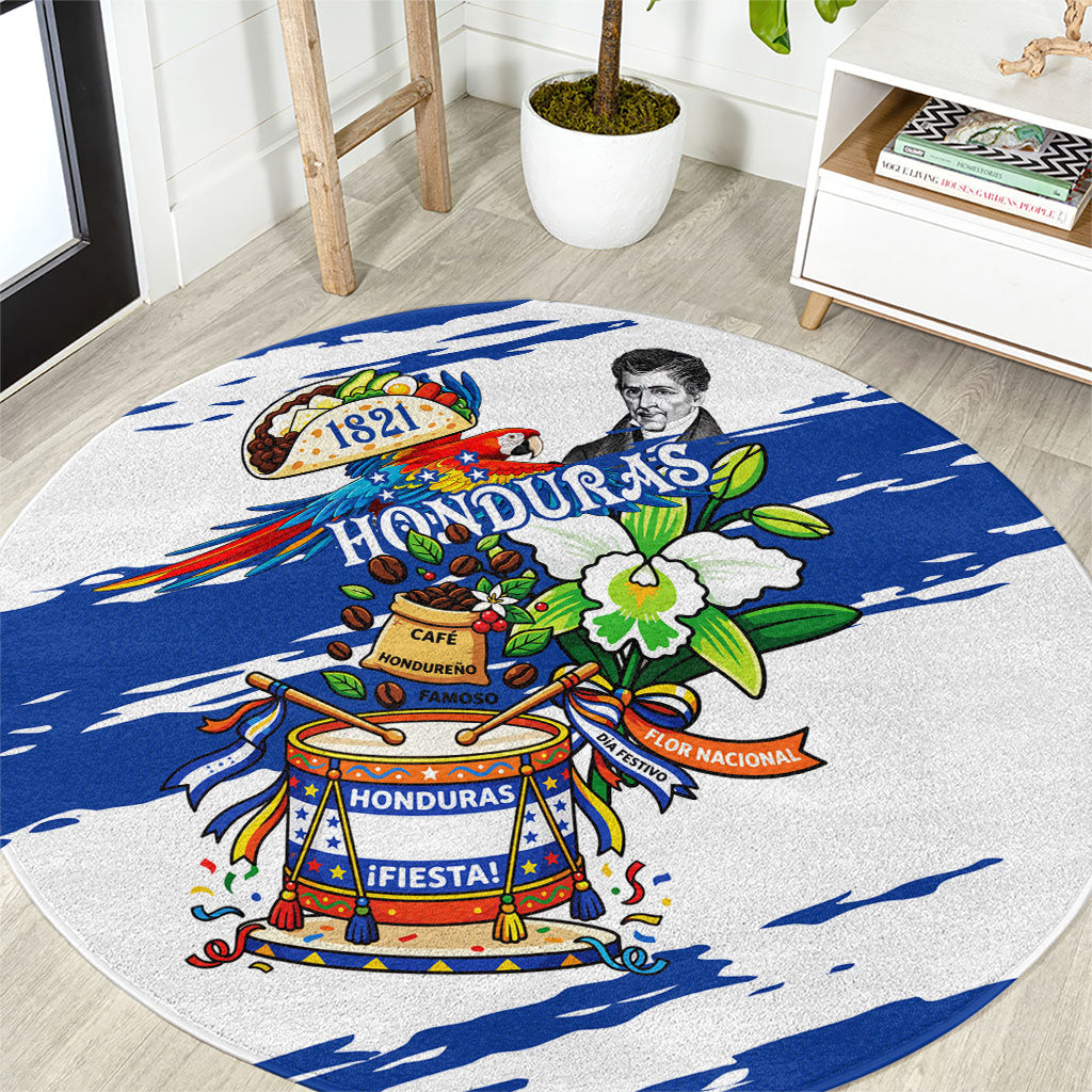 Honduras Independence Day Round Carpet Honduran Cultural Heritage Patriotic Symbols Vibrant