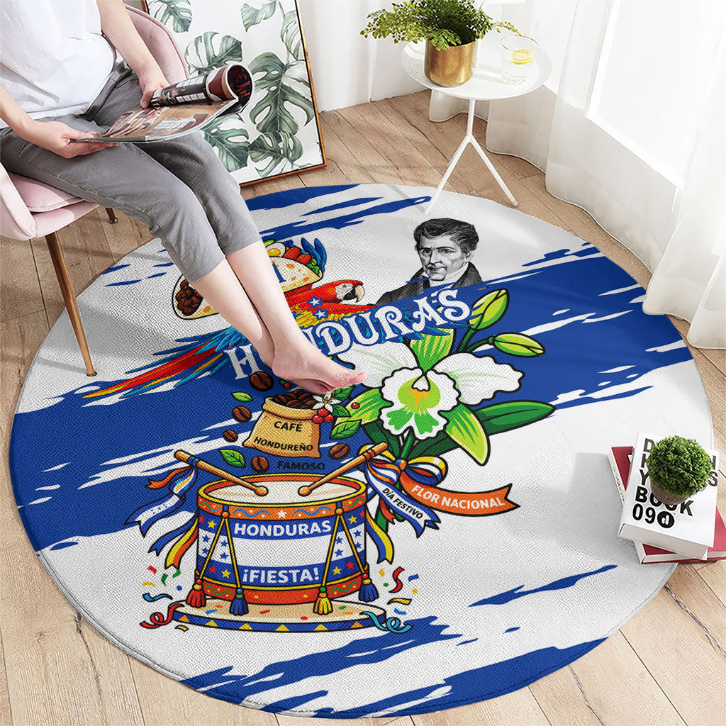 Honduras Independence Day Round Carpet Honduran Cultural Heritage Patriotic Symbols Vibrant