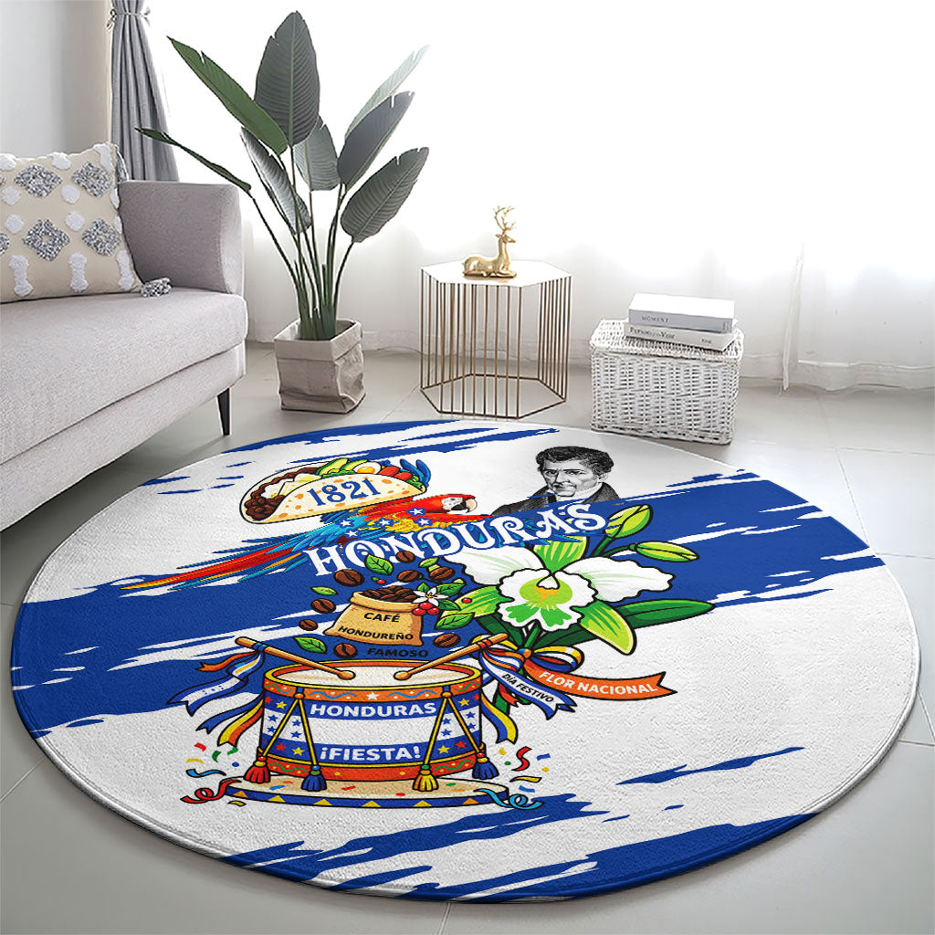 Honduras Independence Day Round Carpet Honduran Cultural Heritage Patriotic Symbols Vibrant