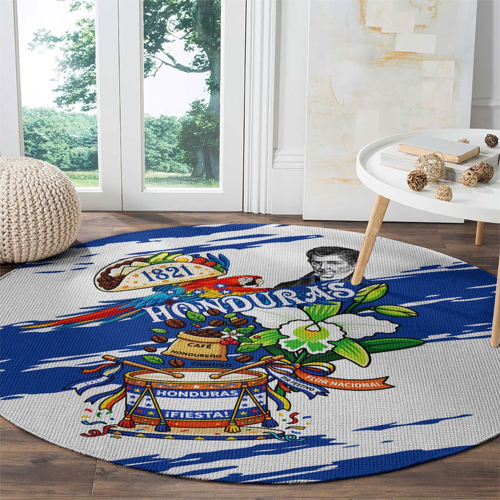 Honduras Independence Day Round Carpet Honduran Cultural Heritage Patriotic Symbols Vibrant