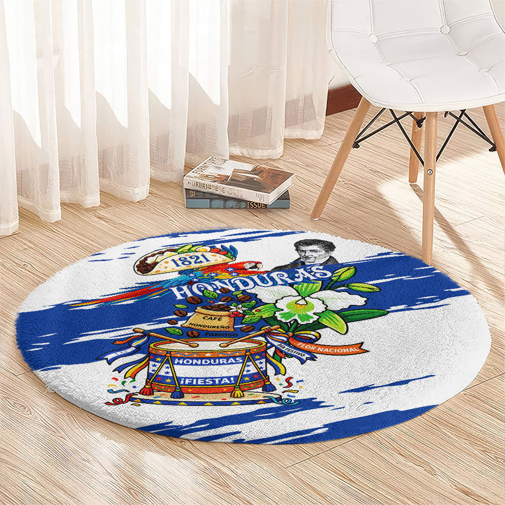 Honduras Independence Day Round Carpet Honduran Cultural Heritage Patriotic Symbols Vibrant