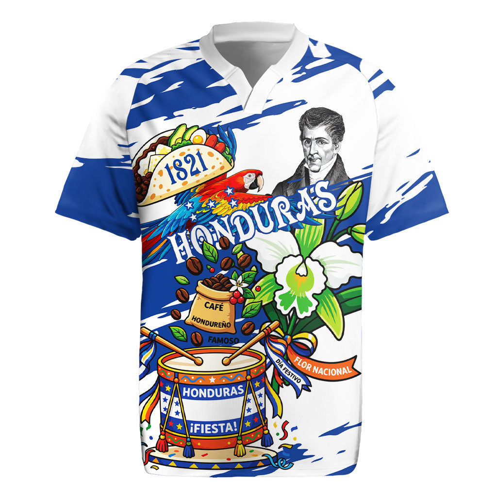 Honduras Independence Day Rugby Jersey Honduran Cultural Heritage Patriotic Symbols Vibrant