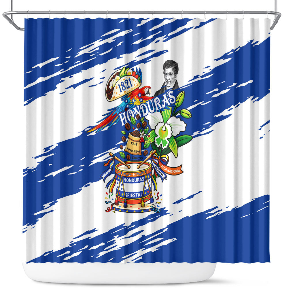 Honduras Independence Day Shower Curtain Honduran Cultural Heritage Patriotic Symbols Vibrant