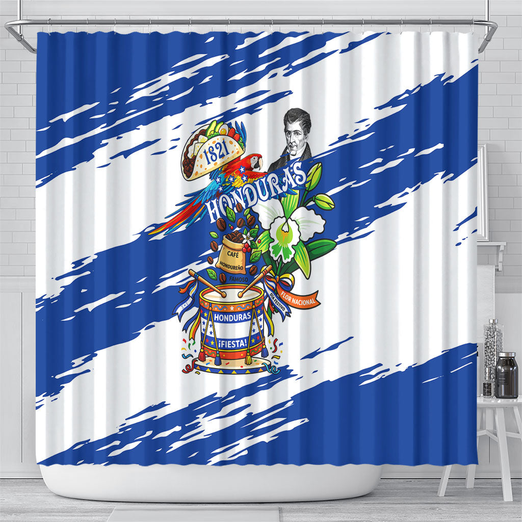 Honduras Independence Day Shower Curtain Honduran Cultural Heritage Patriotic Symbols Vibrant