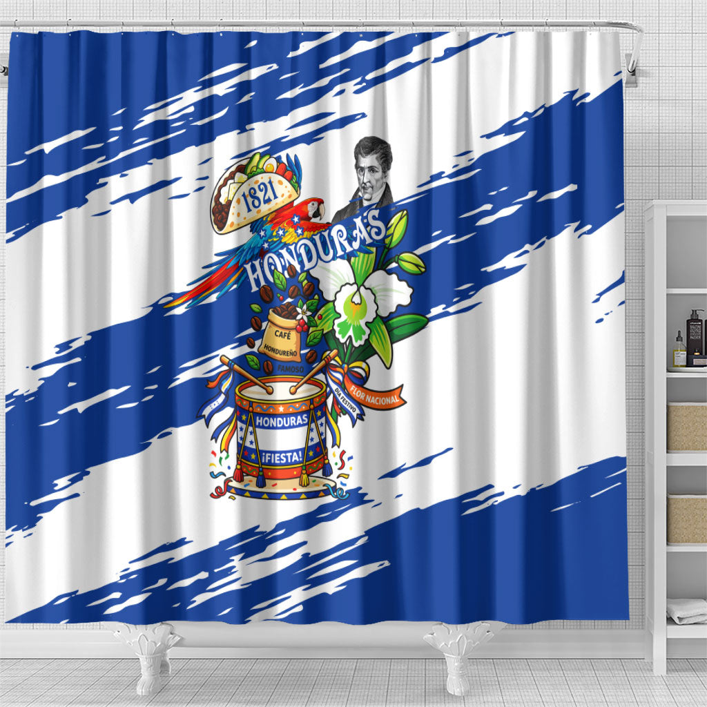 Honduras Independence Day Shower Curtain Honduran Cultural Heritage Patriotic Symbols Vibrant
