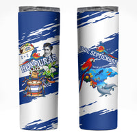 Honduras Independence Day Skinny Tumbler Honduran Cultural Heritage Patriotic Symbols Vibrant