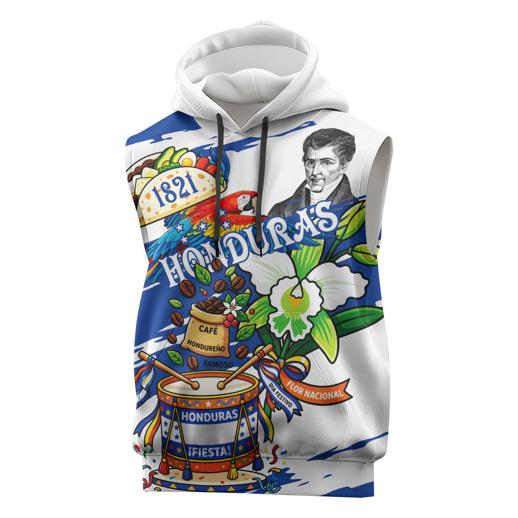 Honduras Independence Day Sleeveless Hoodie Honduran Cultural Heritage Patriotic Symbols Vibrant