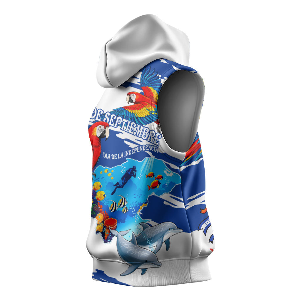 Honduras Independence Day Sleeveless Hoodie Honduran Cultural Heritage Patriotic Symbols Vibrant