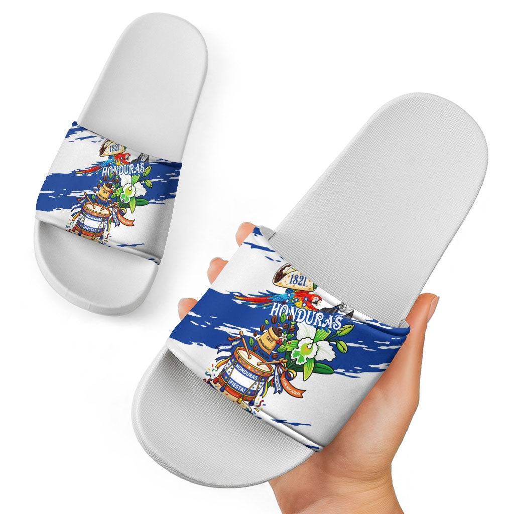 Honduras Independence Day Slide Sandals Honduran Cultural Heritage Patriotic Symbols Vibrant