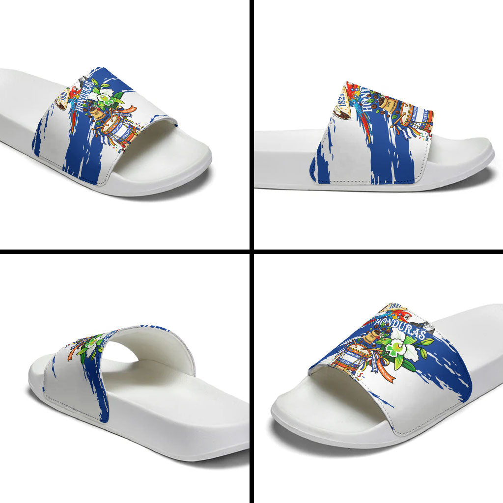 Honduras Independence Day Slide Sandals Honduran Cultural Heritage Patriotic Symbols Vibrant