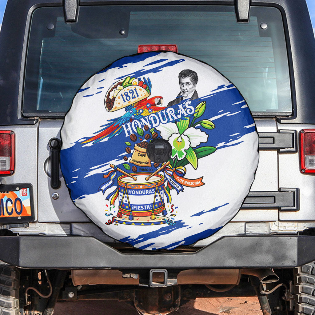 Honduras Independence Day Spare Tire Cover Honduran Cultural Heritage Patriotic Symbols Vibrant