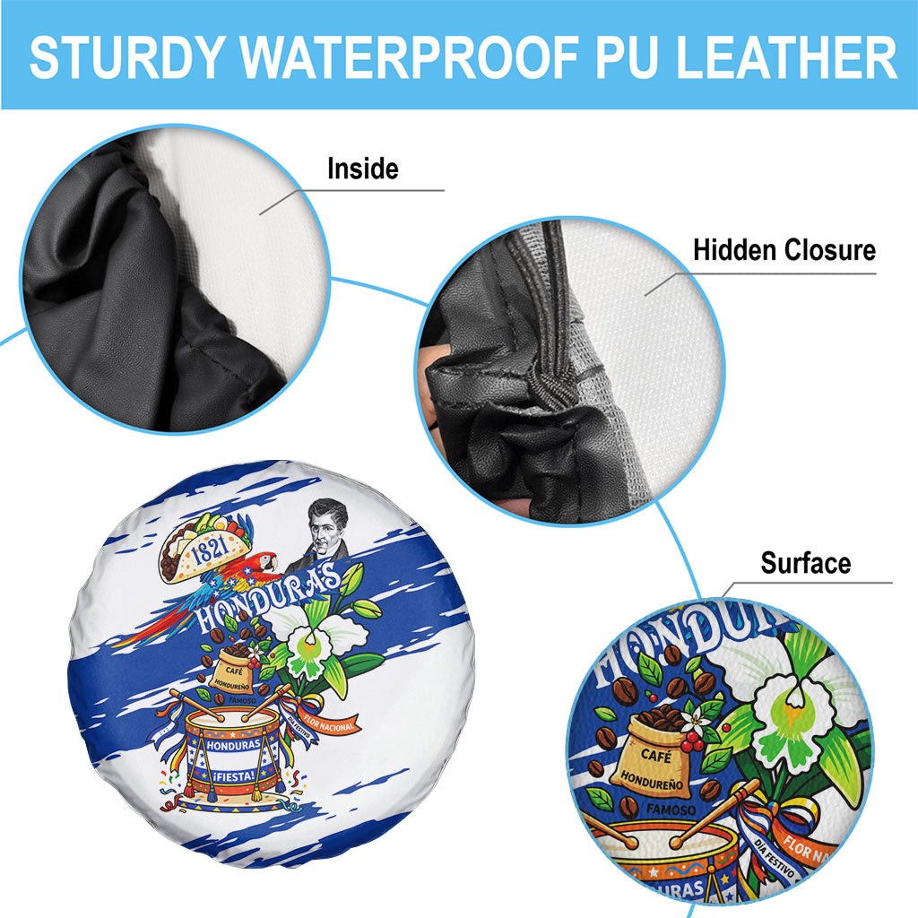 Honduras Independence Day Spare Tire Cover Honduran Cultural Heritage Patriotic Symbols Vibrant