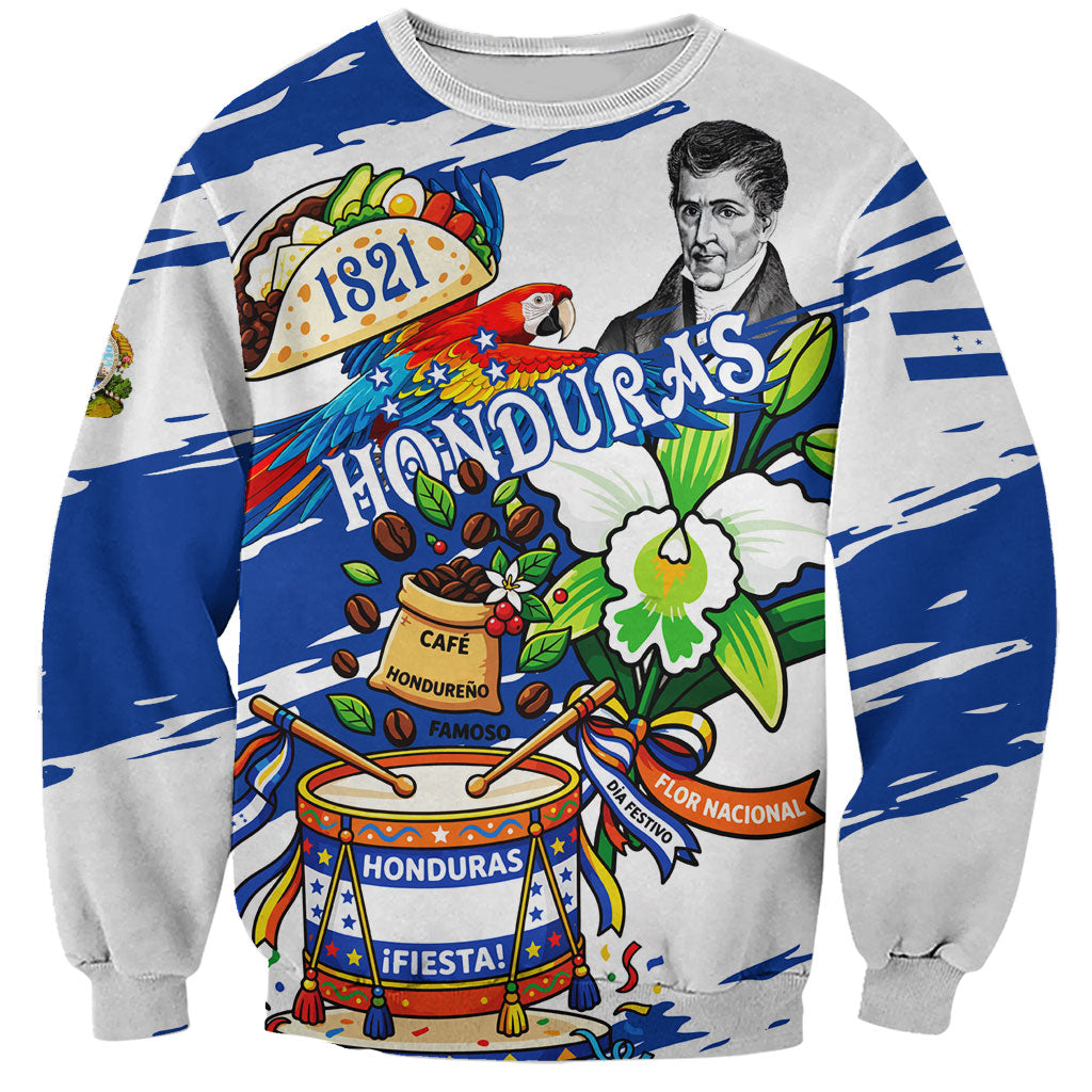 Honduras Independence Day Sweatshirt Honduran Cultural Heritage Patriotic Symbols Vibrant