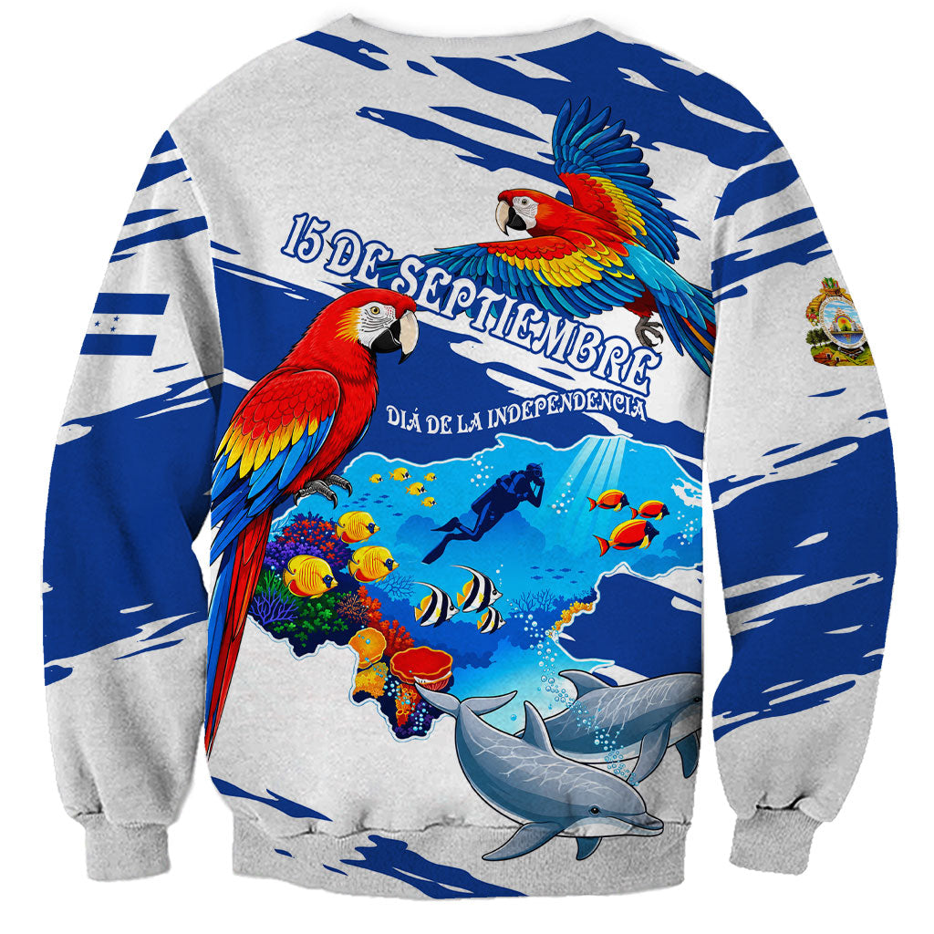 Honduras Independence Day Sweatshirt Honduran Cultural Heritage Patriotic Symbols Vibrant