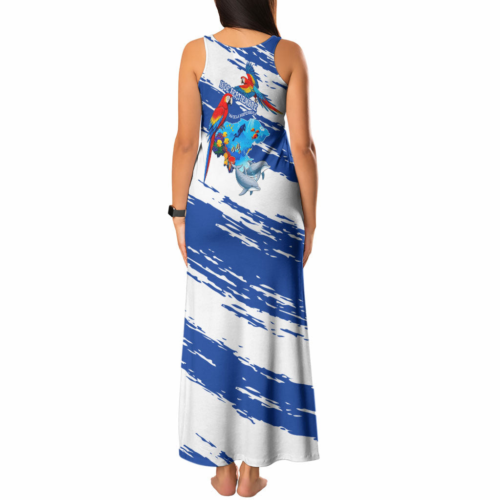 Honduras Independence Day Tank Maxi Dress Honduran Cultural Heritage Patriotic Symbols Vibrant