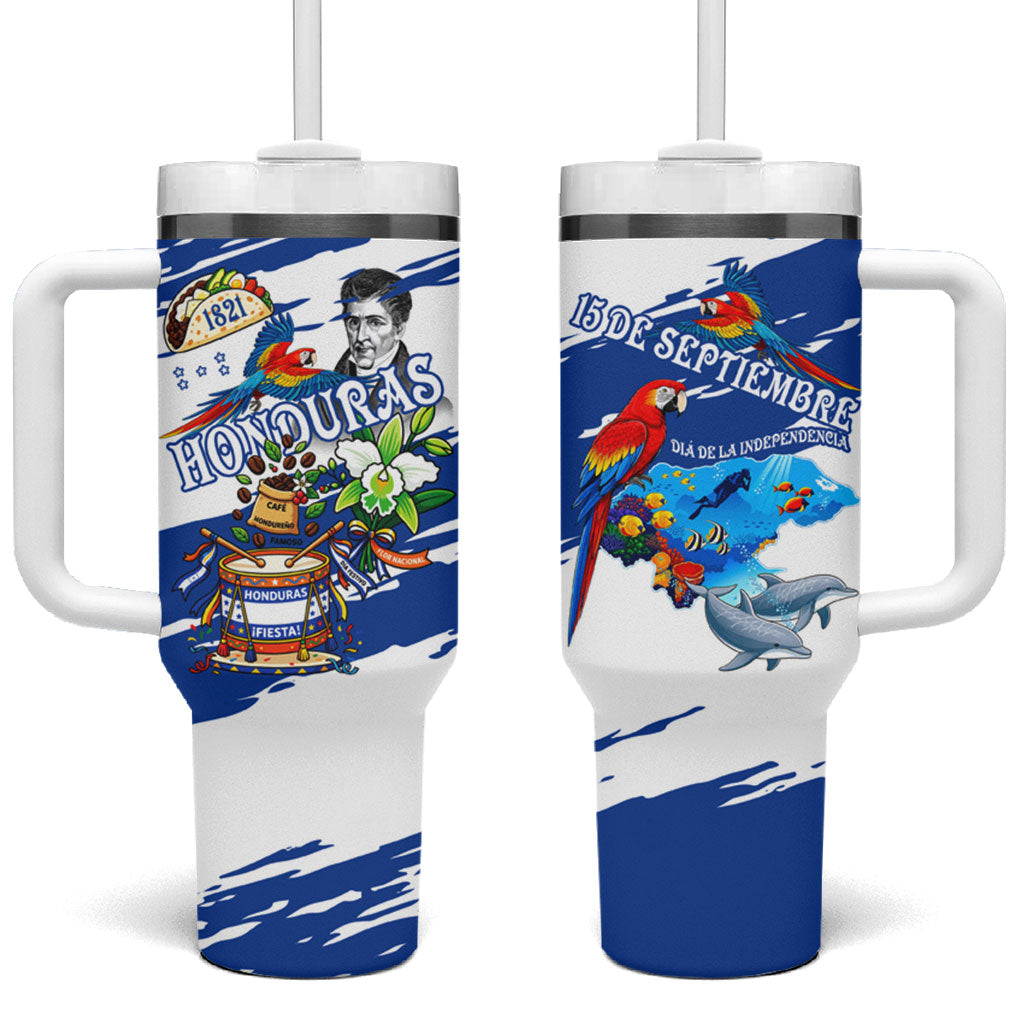 Honduras Independence Day Tumbler With Handle Honduran Cultural Heritage Patriotic Symbols Vibrant