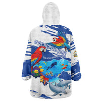 Honduras Independence Day Wearable Blanket Hoodie Honduran Cultural Heritage Patriotic Symbols Vibrant