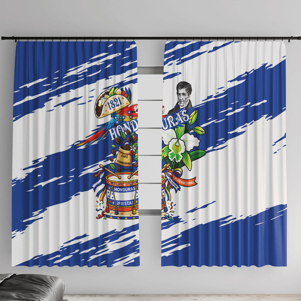 Honduras Independence Day Window Curtain Honduran Cultural Heritage Patriotic Symbols Vibrant