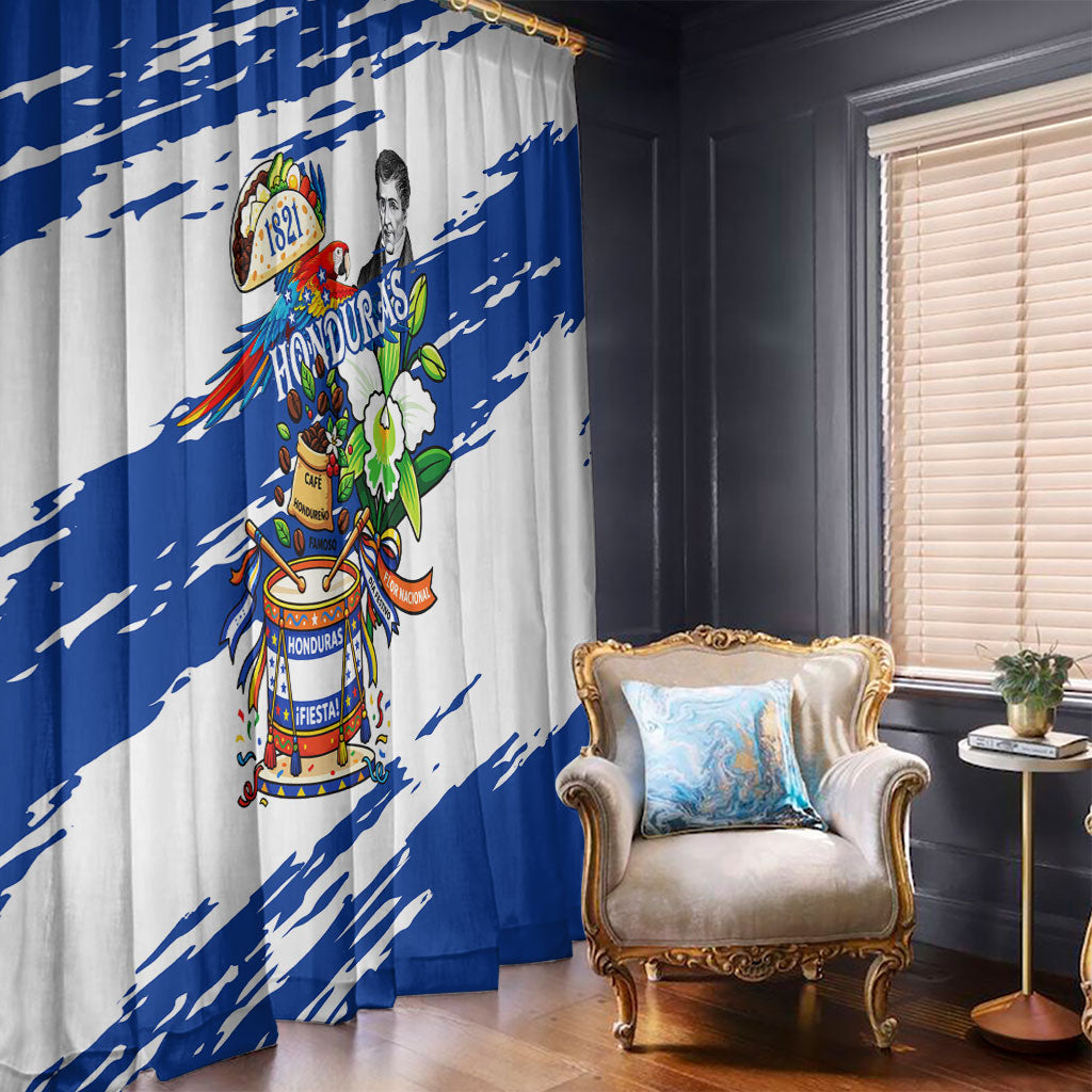 Honduras Independence Day Window Curtain Honduran Cultural Heritage Patriotic Symbols Vibrant
