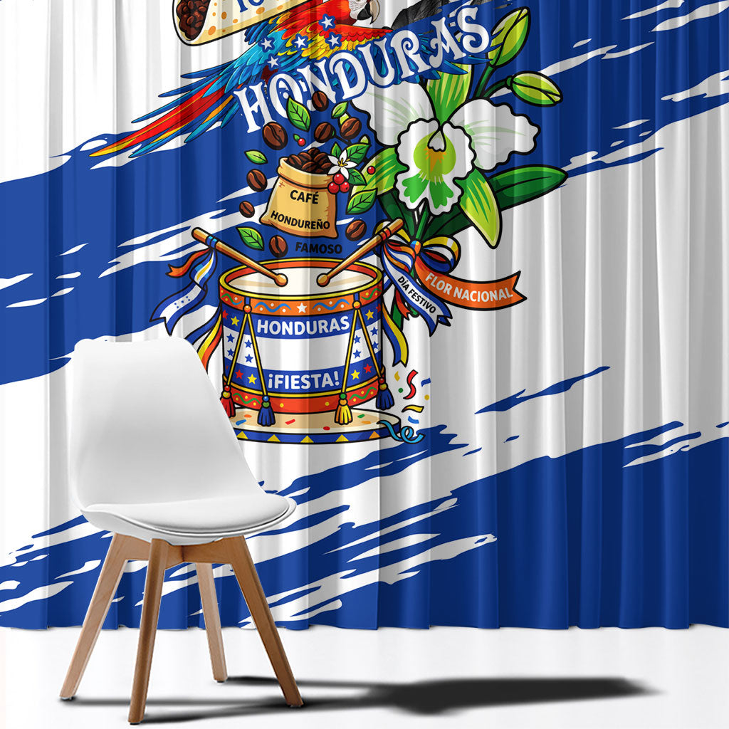 Honduras Independence Day Window Curtain Honduran Cultural Heritage Patriotic Symbols Vibrant