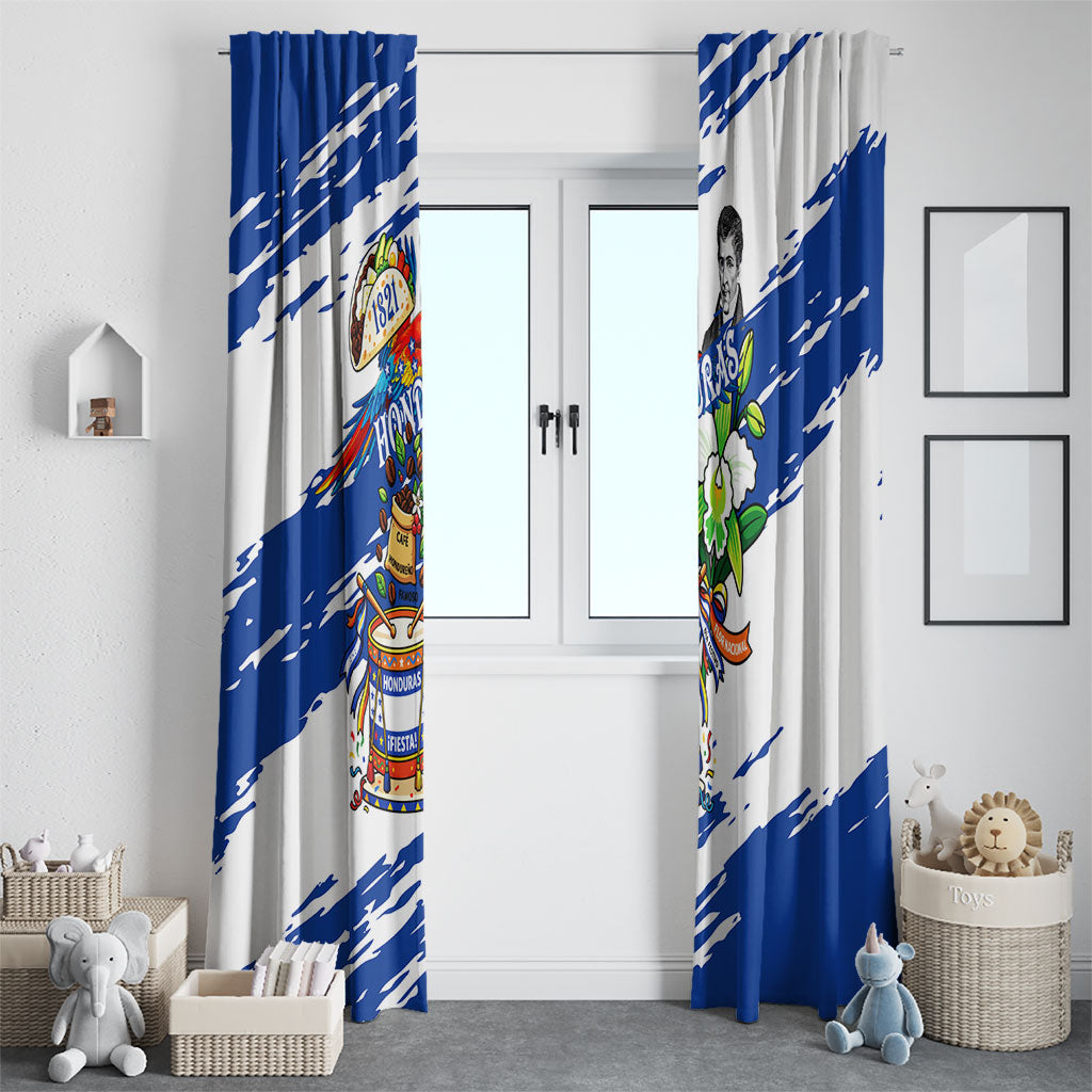 Honduras Independence Day Window Curtain Honduran Cultural Heritage Patriotic Symbols Vibrant