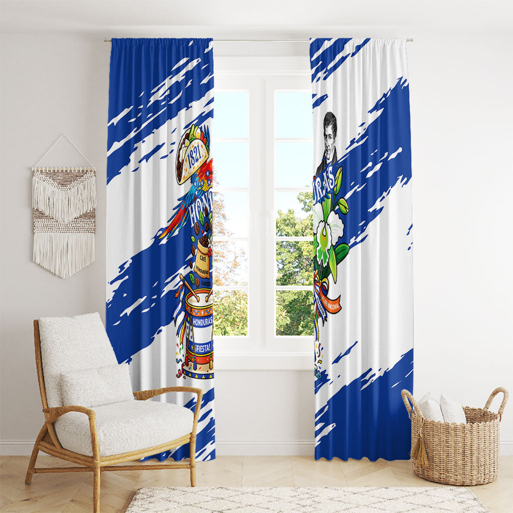 Honduras Independence Day Window Curtain Honduran Cultural Heritage Patriotic Symbols Vibrant
