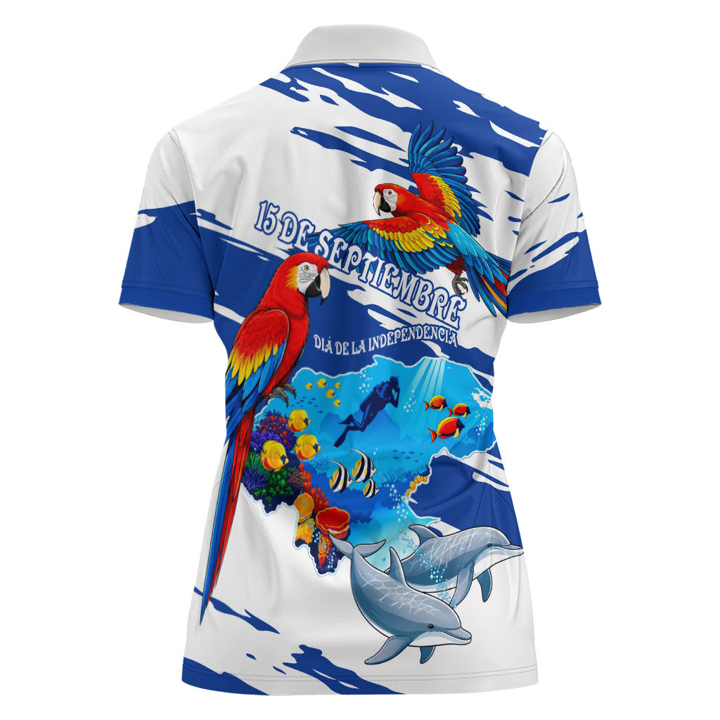 Honduras Independence Day Women Polo Shirt Honduran Cultural Heritage Patriotic Symbols Vibrant