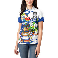 Honduras Independence Day Women Polo Shirt Honduran Cultural Heritage Patriotic Symbols Vibrant