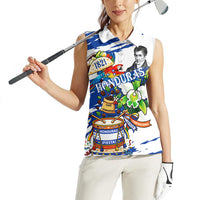 Honduras Independence Day Women Sleeveless Polo Shirt Honduran Cultural Heritage Patriotic Symbols Vibrant